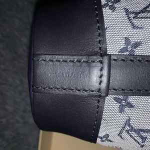 *SOLD* L. Vuitton navy blue drawstring bucket bag